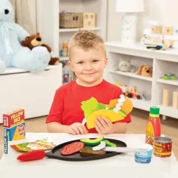 Melissa & Doug Taco Set - Sliceable Wooden Play Food
