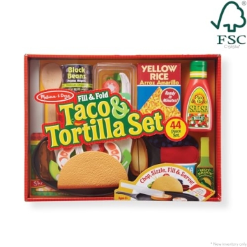 Melissa & Doug Taco Set - Sliceable Wooden Play Food