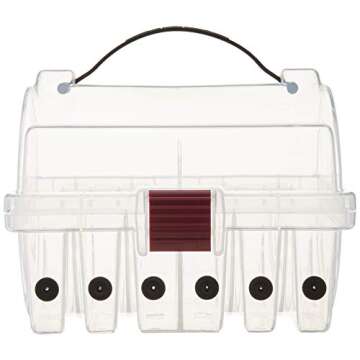 Plano 108700 Leader Spool Box, Clear, One Size, Transparent/Black