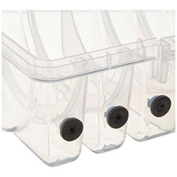 Plano 108700 Leader Spool Box, Clear, One Size, Transparent/Black
