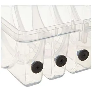 Plano 108700 Leader Spool Box, Clear, One Size, Transparent/Black