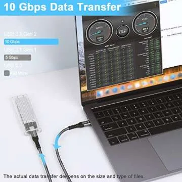 Fasgear USB C to USB C Cable, 6ft 10Gbps USB 3.1 Gen 2 Type C 100W Fast Charge 5A Power Delivery, 4K...