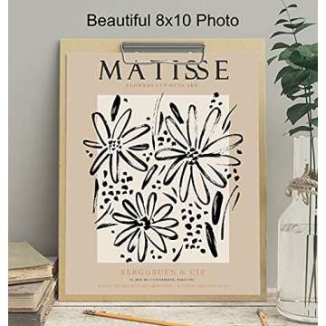 Matisse Wall Art & Decor Poster - 8x10 Matisse Print - Aesthetic Pictures - Abstract Art - Minimalist Wall Artwork - Gallery Wall Picture - Mid Century Modern Decor - Museum Poster - Henri Matisse