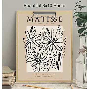 Matisse Wall Art & Decor Poster - 8x10 Matisse Print - Aesthetic Pictures - Abstract Art - Minimalist Wall Artwork - Gallery Wall Picture - Mid Century Modern Decor - Museum Poster - Henri Matisse
