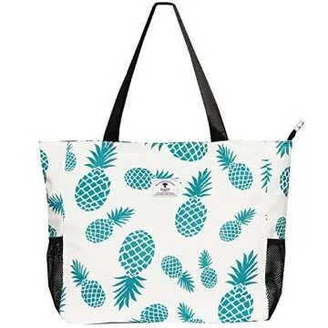 ESVAN LARGE BEACH BAG Water Resistant Lightweight 20 inch Women Oversize Tote Bag for Gym Beach Travel Pool Yoga Nurse