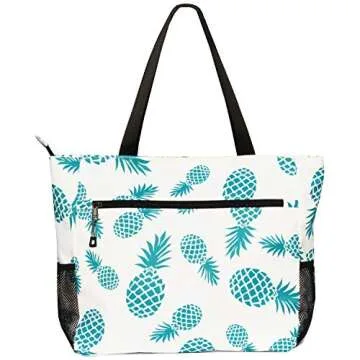 ESVAN LARGE BEACH BAG Water Resistant Lightweight 20 inch Women Oversize Tote Bag for Gym Beach Travel Pool Yoga Nurse