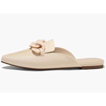 Juliet Holy Womens Mules Flats: Comfortable & Stylish Slip-on Shoes with Chain