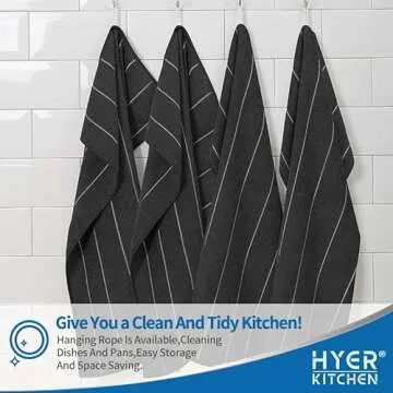 Super Absorbent Microfiber Kitchen Towels - 8 Pack