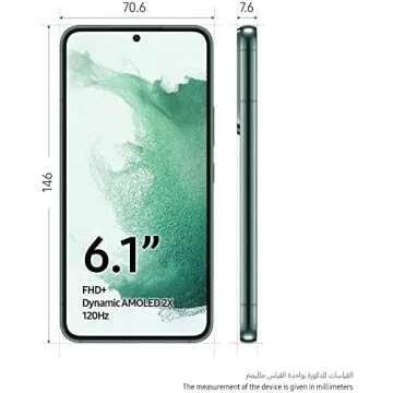 SAMSUNG Galaxy S22 Cell Phone, Factory Unlocked Android Smartphone, 128GB, 8K Camera & Video, Night Mode, Brightest Display Screen, 50MP Photo Resolution, Long Battery Life, US Version, Green
