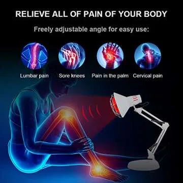 Serfory 150W Infrared Lamp for Pain Relief & Warmth