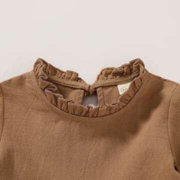 Toddler Girls Lantern Sleeve Dress - Stylish & Comfy Outfit