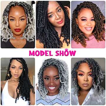 Violet Passion Twist Hair 12 Inch Ombre Crochet Hair