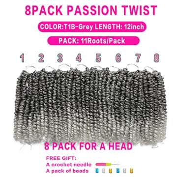 Violet Passion Twist Hair 12 Inch Ombre Crochet Hair