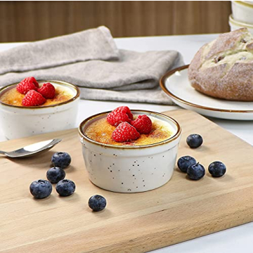 ONEMORE 8 oz Ramekins - Ceramic Baking Cups Set of 6