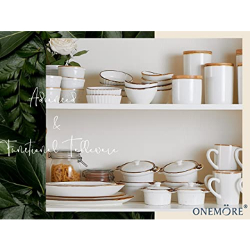 ONEMORE 8 oz Ramekins - Ceramic Baking Cups Set of 6