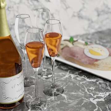 JEKOSEN 2024 Tulip Series Red Wine Glasses - Luxurious Lead-Free Crystal Set of 4