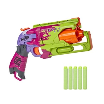 Nerf Zombie Strike Hammershot Blaster - Splatter Color, 75ft Range