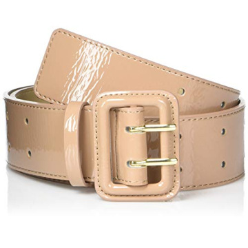 Stylish Patent Faux Leather Wide Belt by The Drop