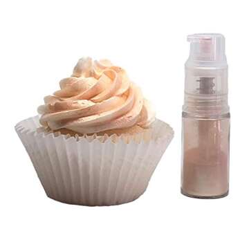 Edible glitter, Spray Luster dust set, powder pump, Rose Gold, Silver and Gold, Metallic Dust Spray Pump dispenser 5 gr NET each, for cake decoration, Food grade Paint