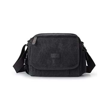 Canvas Satchel Bag men,Classic small Messenger Bag for Men,Crossbody Bag Aesthetic small,Unisex Clas...