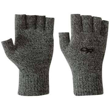 Outdoor Research Fairbanks Fingerless Gloves - Charcoal, S/M for All-Day Comfort