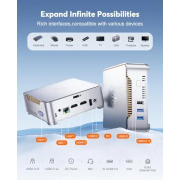 KAMRUI GK3Plus Mini PC - Fast 4K Desktop Computer