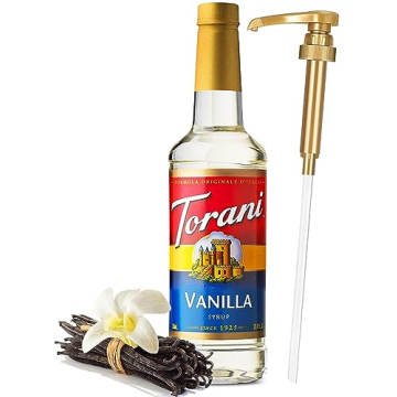 Torani Vanilla Syrup 25.4 Oz for Delicious Coffee Drinks