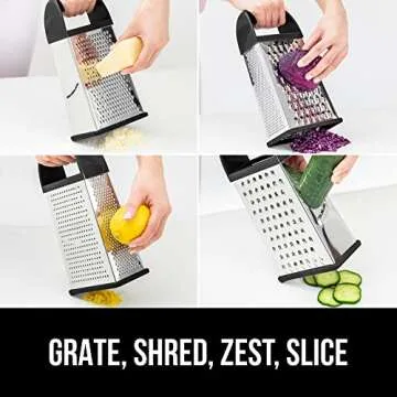 Gorilla Grip XL 4-Sided Cheese Grater With Container