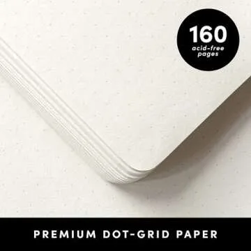 PAPERAGE Dotted Journal Notebook, (Turquoise), 160 Pages, Medium 5.6 inches x 8 inches - 100 GSM Thick Paper, Hardcover