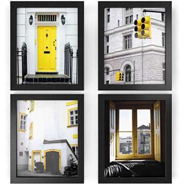 Arteza Picture Frames 8 x 10 Display Pictures – Wood Finish Frame – Pure Glass Front - Picture F...