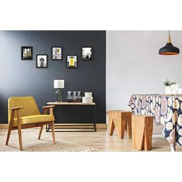 Arteza Picture Frames 8 x 10 Display Pictures – Wood Finish Frame – Pure Glass Front - Picture Frames for Wall – Gallery Wall, Black, 10 Pack