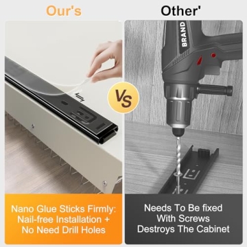 QUSEHA Pull Out Cabinet Organizer Easy Install Space Saver