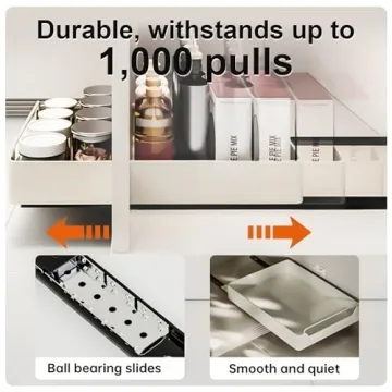 QUSEHA Pull Out Cabinet Organizer Easy Install Space Saver