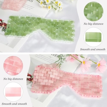 LazyGa Jade & Rose Quartz Eye Mask Set for Relaxation