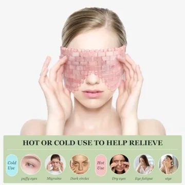 LazyGa Jade & Rose Quartz Eye Mask Set for Relaxation
