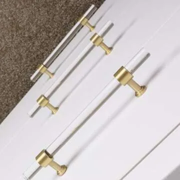 Elegant QOGRISUN Brass Crystal Pulls for Home Decor