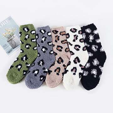 Zando Fuzzy Socks for Women Cozy Fluffy Socks Warm Slipper Socks Winter Fuzzy Socks Cute Fleece Sock...