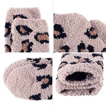 Zando Fuzzy Socks for Women Cozy Fluffy Warm Slipper Socks