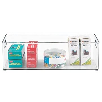 mDesign Clear Plastic Office Supply Organizer - 4 Pack