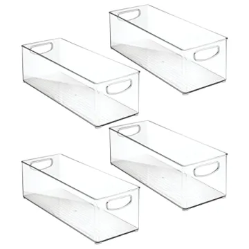 mDesign Clear Plastic Office Supply Organizer - 4 Pack