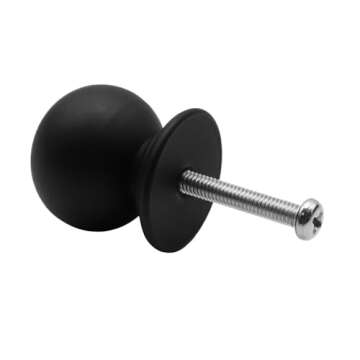 Antrader's Stylish Matte Black Cabinet Knobs - Set of 6