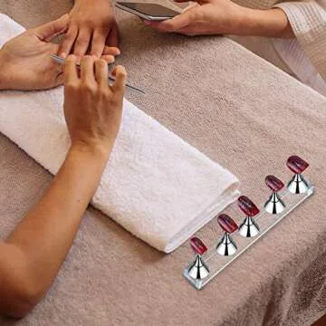 Blulu 2 Sets Magnetic Nail Display Stand for Professionals