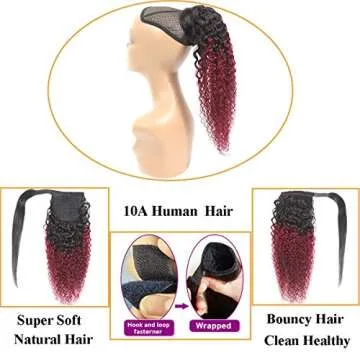 Kinky Curly Ombre 2 Tone Ponytail for Stylish Women