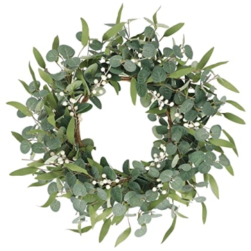 Elegant CEWOR Eucalyptus Wreath for Year-Round Decor