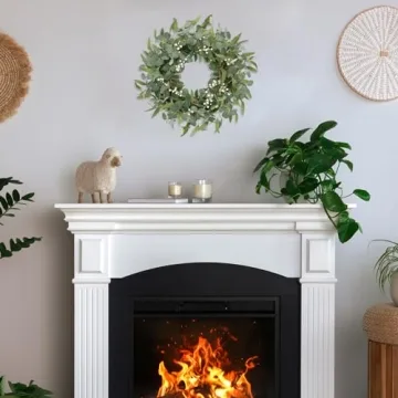 Elegant CEWOR Eucalyptus Wreath for Year-Round Decor