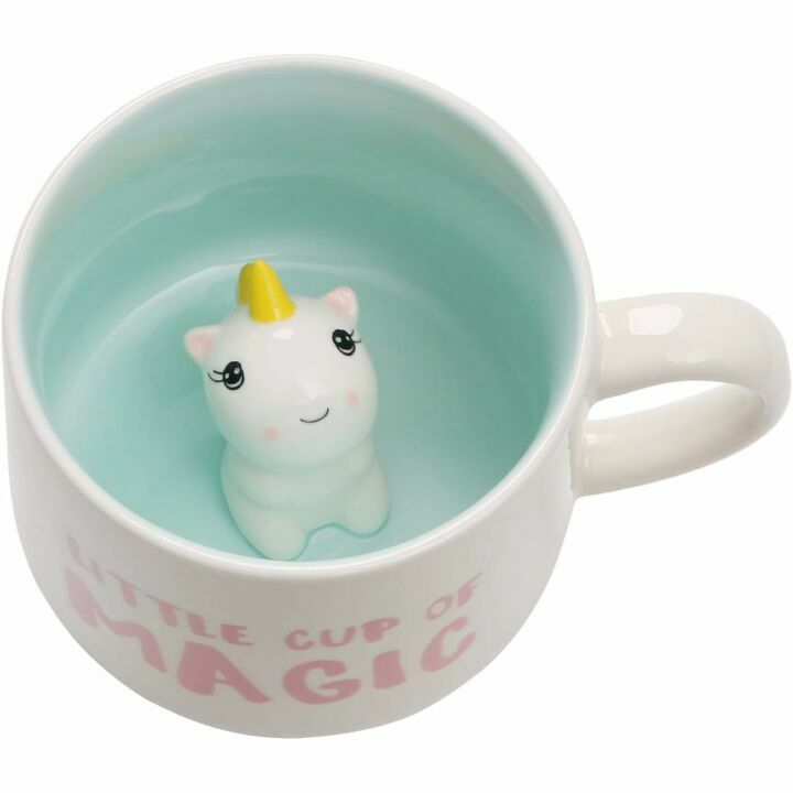 3D Unicorn Coffee Mug, Handmade 12 oz Ceramic Cup
