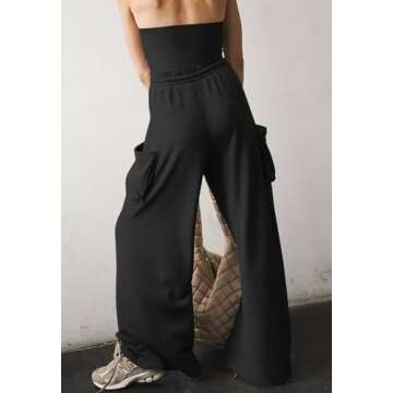 Feager Strapless Jumpsuit with Pockets for Women