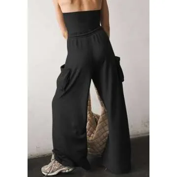 Feager Strapless Jumpsuit with Pockets for Women