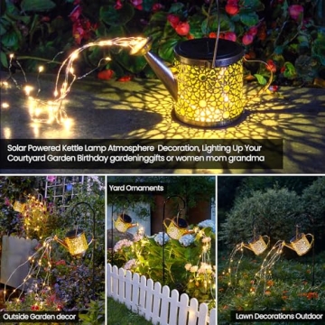 Outdoor Solar Watering Can Lights - Waterproof Decor