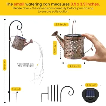 Outdoor Solar Watering Can Lights - Waterproof Decor